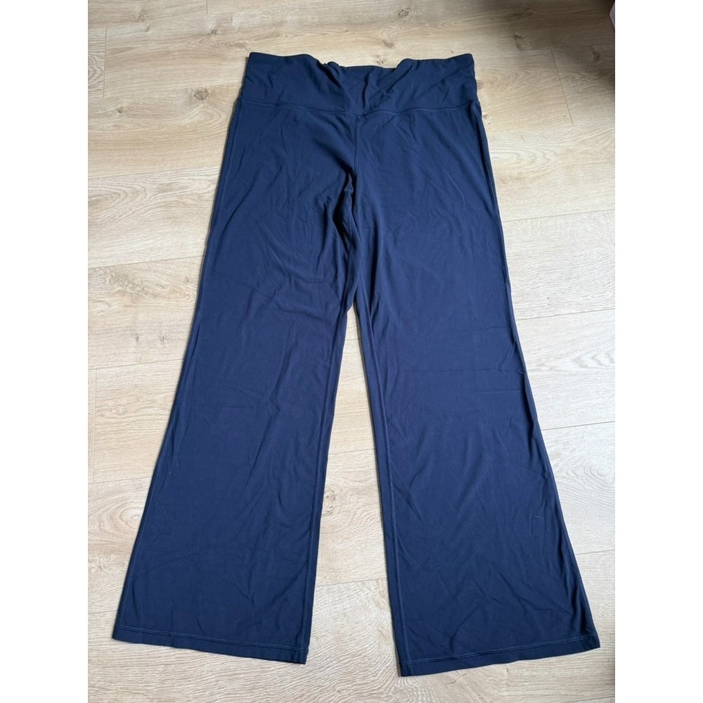 Athleta Elation Ultra High Rise Wide Leg Pant blue stretch athletic lounge sz 2X - Picture 1 of 10